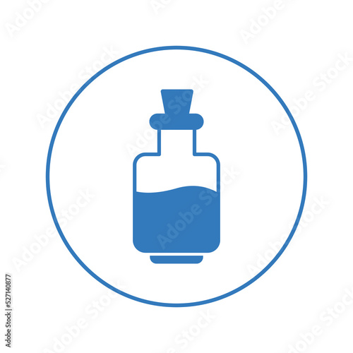 Flask medicine substance bottle icon | Circle version icon |