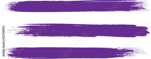 Violet brush stroke set isolated on background. Collection of trendy brush stroke vector for violet ink paint, grunge backdrop, dirt banner, watercolor design and dirty texture. Brush stroke vector