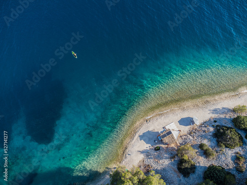 Aerial view of coast in Croatia