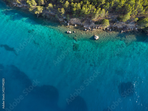 Aerial view of coast in Croatia