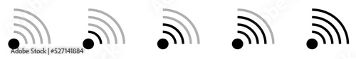 Wi-Fi Icon set symbol. Wireless and wifi icon or wi-fi icon sign for remote internet access. Network wifi business concept. Vector illustration.