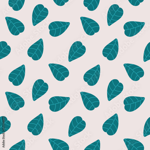 Leaves seamless pattern. Hand drawn botanical collage in modern trendy style. Perfect for wallpapers, web page backgrounds, surface textures, textile.