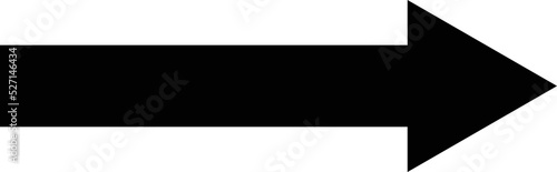 Long Black Arrow, Pointer for Indicating Direction.