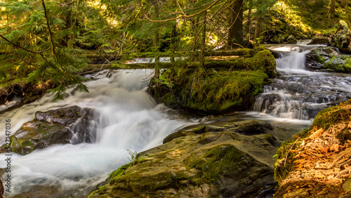 Panther Creek Falls in the Wind River Valley in Skamania County  Washington