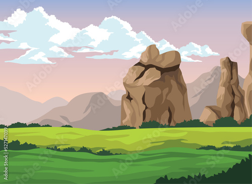 wanderlust landscape with canyon