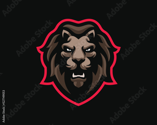 Fototapeta Naklejka Na Ścianę i Meble -  Lion Head eSports Mascot Logo