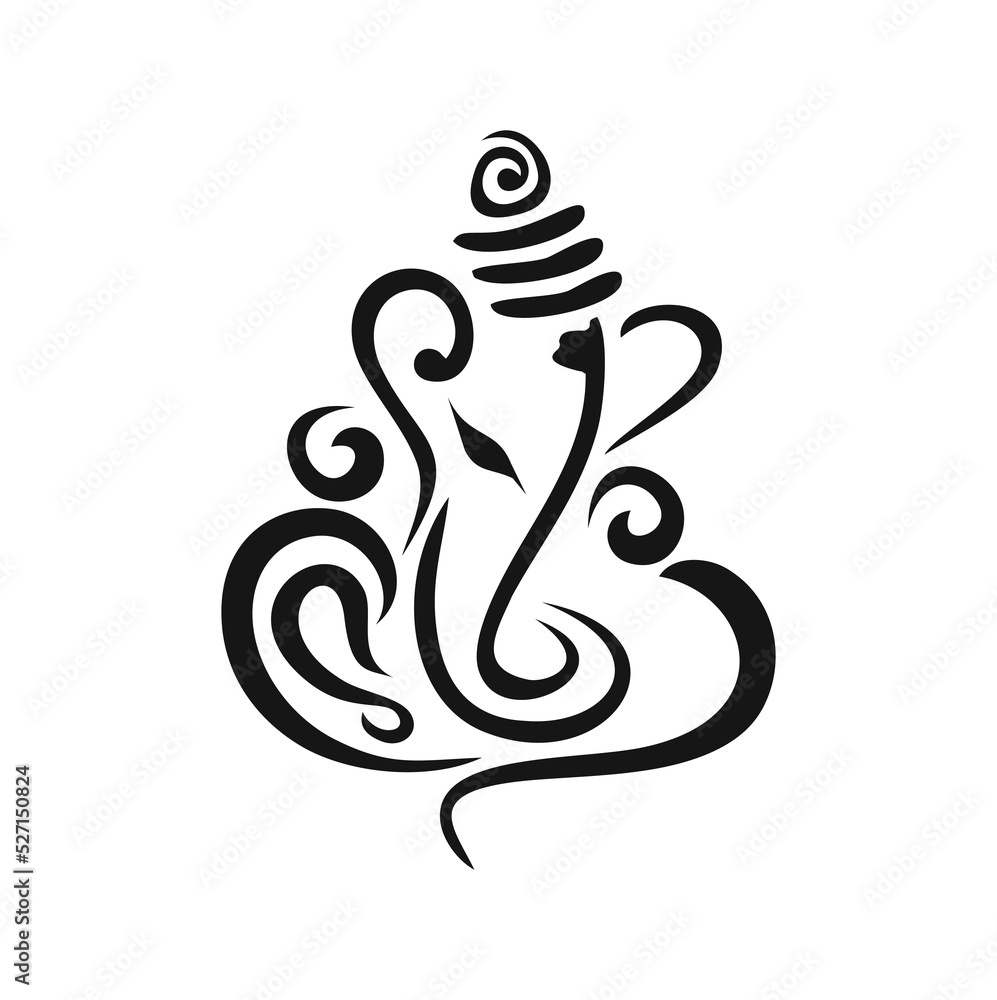 lord Ganesh. Ganesh Puja. Ganesh Chaturthi Vector Sign Stock Vector ...