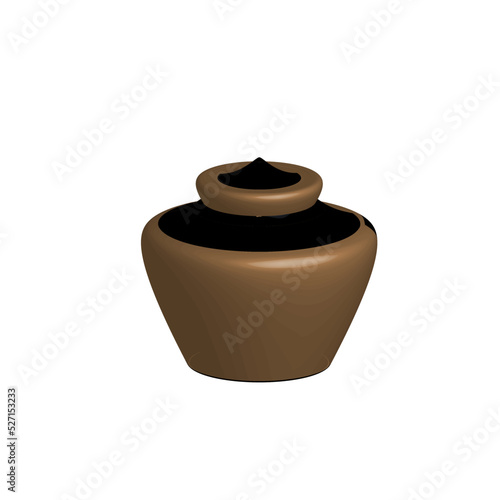 pot isolated on white background