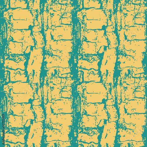Green yellow seamless pattern textured scratched tree bark background, elegant textile design