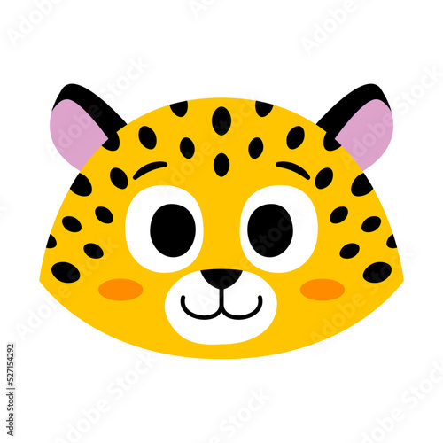 Isolated happy jaguar Avatar cartoon Vector