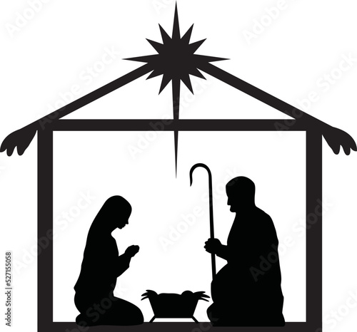 Vector Nativity Scene