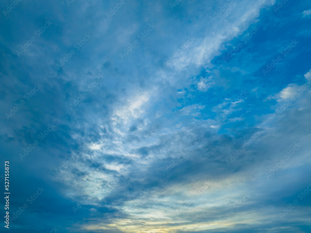 Sunrise skyscape with soft high cloud