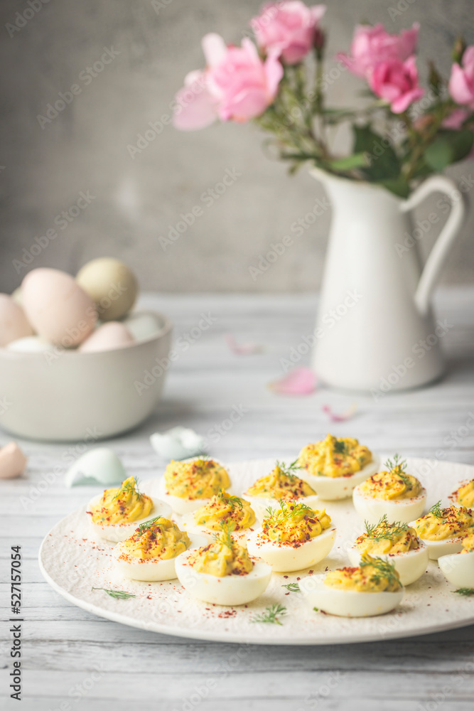 Deviled Eggs with Flowers Deviled Eggs with Flowers