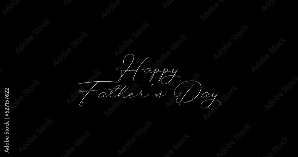 Happy father's day text animation. Alpha channel. Happy father's day text animation. Alpha channel.