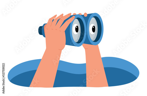 Hands with binoculars
