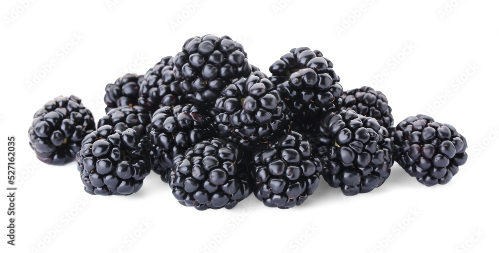 Many tasty ripe blackberries on white background Many tasty ripe blackberries on white background