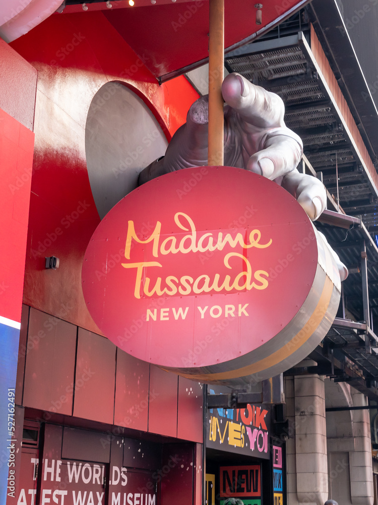 New York City, NY, USA August 21, 2022 The Madame Tussauds museum in