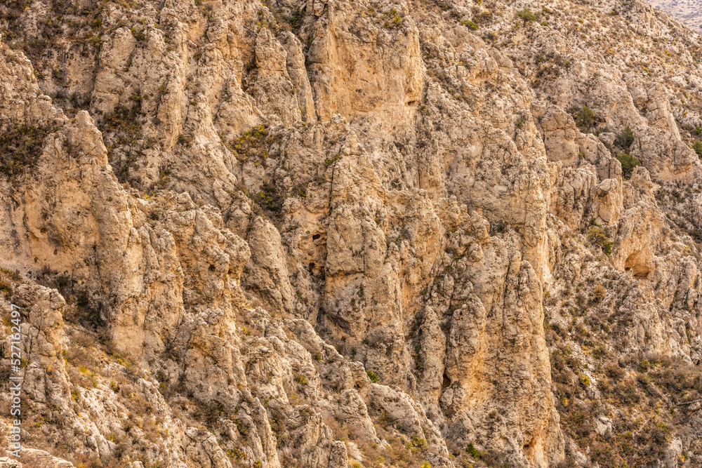 Close Up of Mountainside Cliffs In Guadalupe Mountains Close Up of Mountainside Cliffs In Guadalupe Mountains
