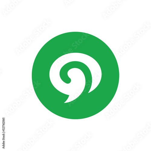 Abstract speech bubble logo icon, chat or talk logo vector