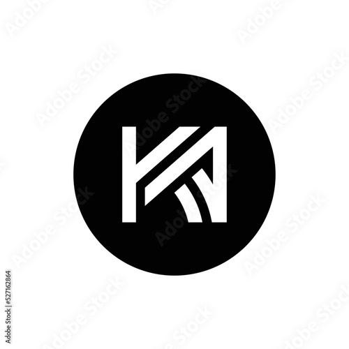 Creative letter  KA or AK logo icon design photo