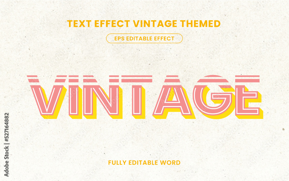 Fototapeta premium Text Effect Minimalist Vintage Style