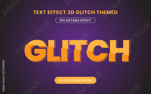 Text Effect 3D Glitch Themed