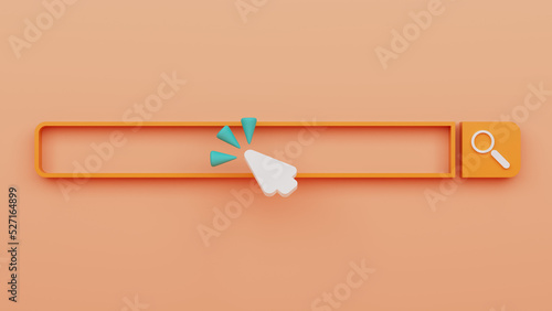 Quadro su tela orange search bar in front view for graphic resource use