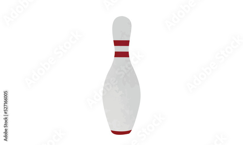 Bowling pin clipart. Simple bowling pin watercolor style vector illustration isolated on white background. White bowling pin cartoon vector design hand drawn style. Bowling pin icon drawing