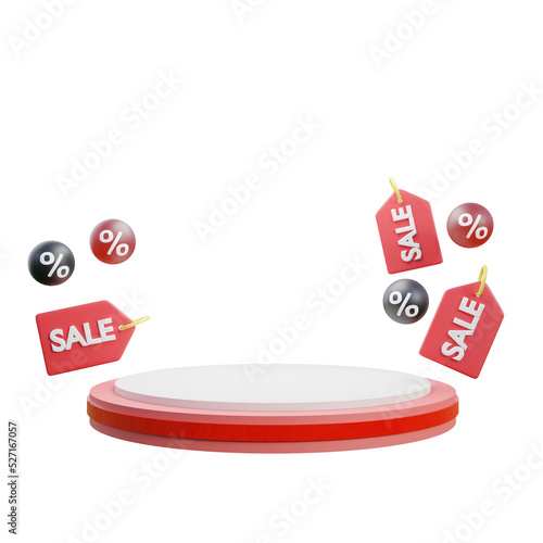 3d podium stage with sale off png
