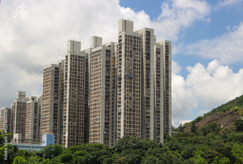 Residential buildings in Fo Tan  New Territories  Hong Kong