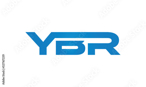 YBR monogram linked letters, creative typography logo icon