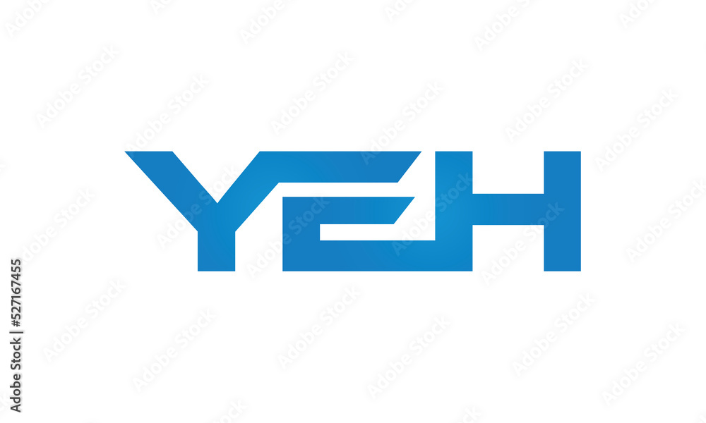 YEH monogram linked letters, creative typography logo icon YEH monogram linked letters, creative typography logo icon