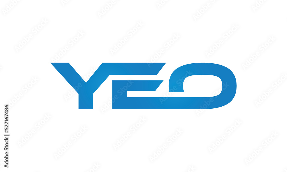 YEO monogram linked letters, creative typography logo icon YEO monogram linked letters, creative typography logo icon