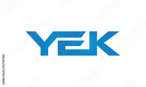 YEK monogram linked letters, creative typography logo icon