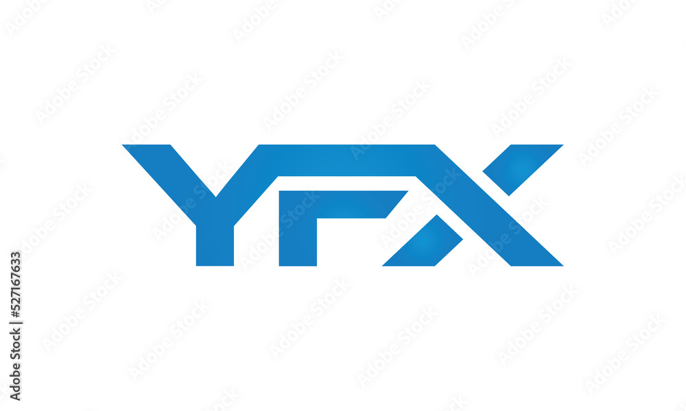 YFX monogram linked letters, creative typography logo icon YFX monogram linked letters, creative typography logo icon