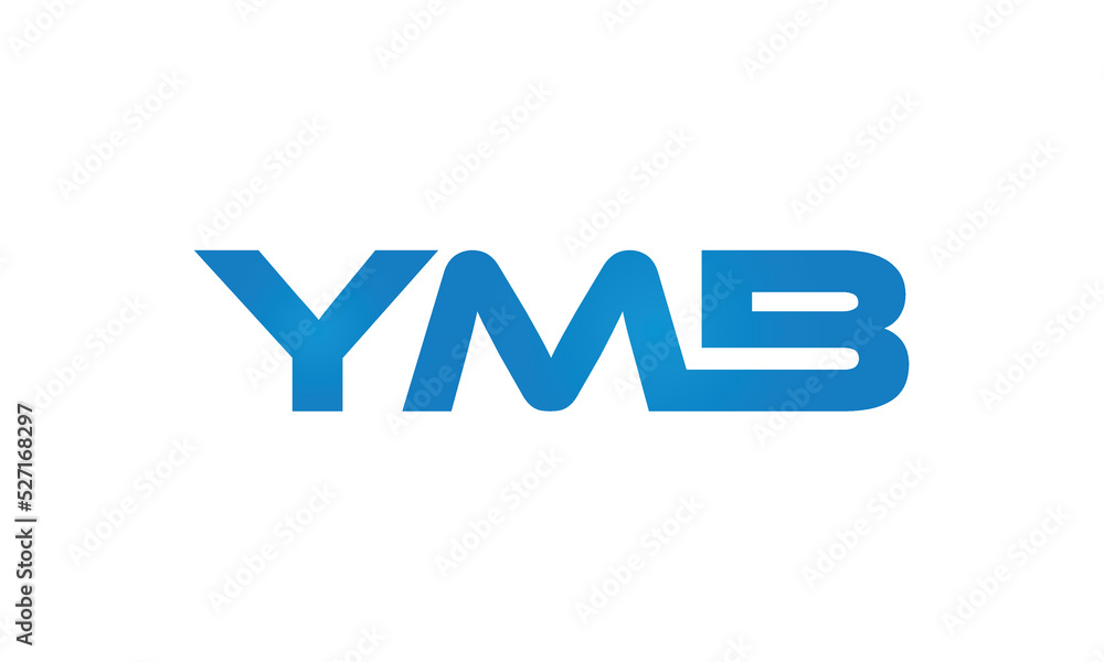 YMB monogram linked letters, creative typography logo icon YMB monogram linked letters, creative typography logo icon