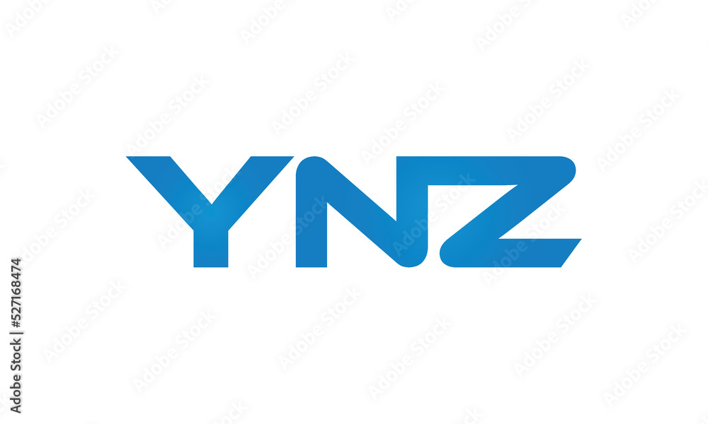 YNZ monogram linked letters, creative typography logo icon YNZ monogram linked letters, creative typography logo icon