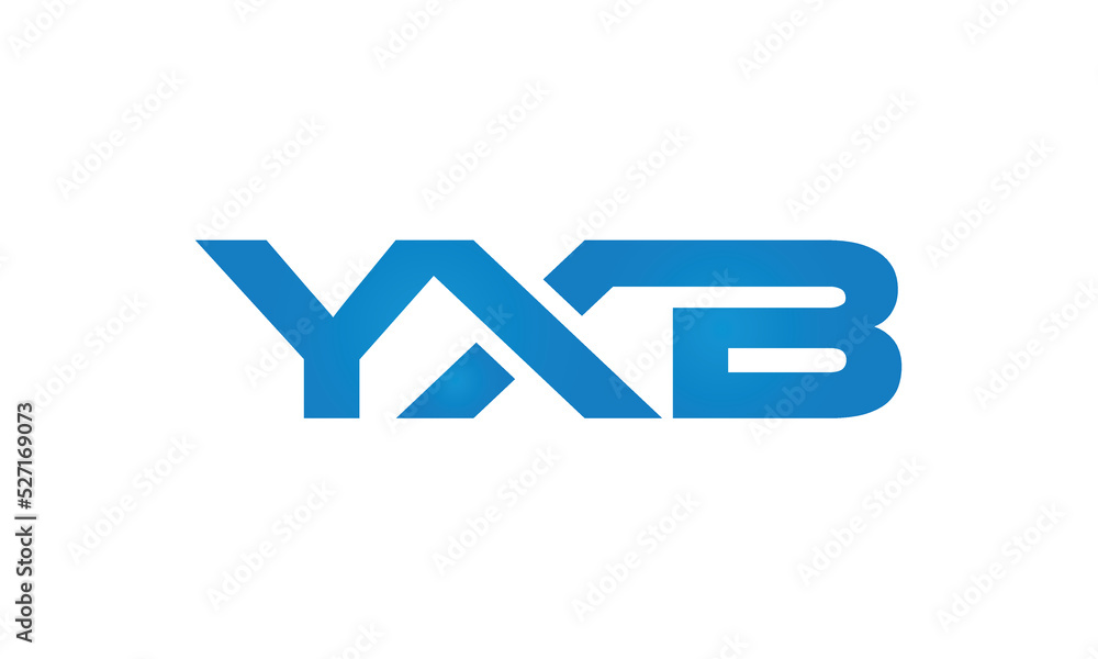 YWB monogram linked letters, creative typography logo icon YWB monogram linked letters, creative typography logo icon