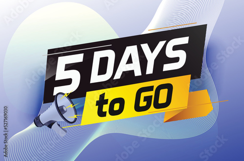 	
5 days to go word concept vector illustration with loudspeaker and 3d style for use landing page, template, ui, web, mobile app, poster, banner, flyer, background, gift card, coupon	
