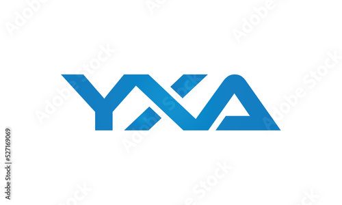 YWA monogram linked letters, creative typography logo icon