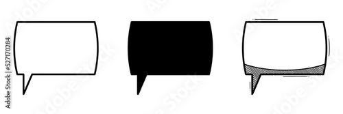 Vector illustration of bubble chat icon set isolated on white background 