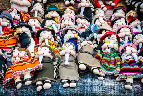 ecuadorian teddys are on sale at otavalo market photo