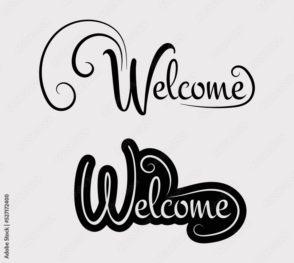 Welcome banner-Welcome sing Stock Vector | Adobe Stock