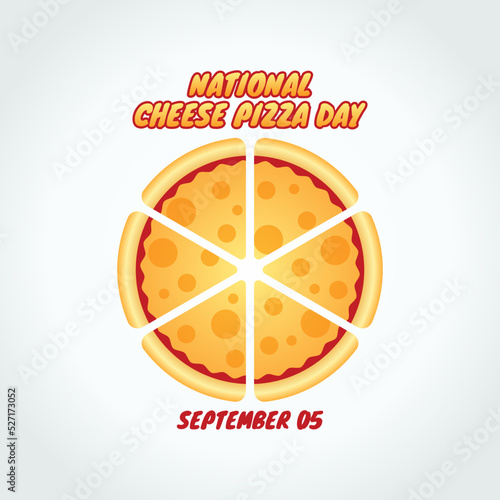 vector graphic of national cheese pizza day good for national cheese pizza day celebration. flat design. flyer design.flat illustration.