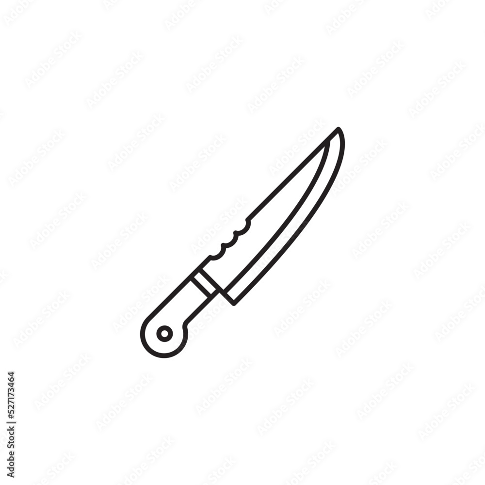 Knife line art icon design template vector illustration Knife line art icon design template vector illustration
