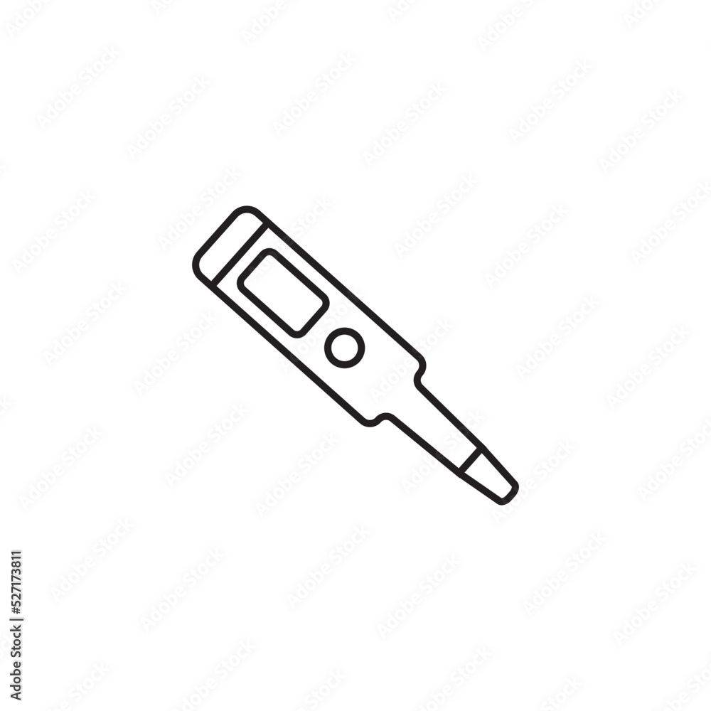 Thermometer line art icon design template vector illustration Thermometer line art icon design template vector illustration