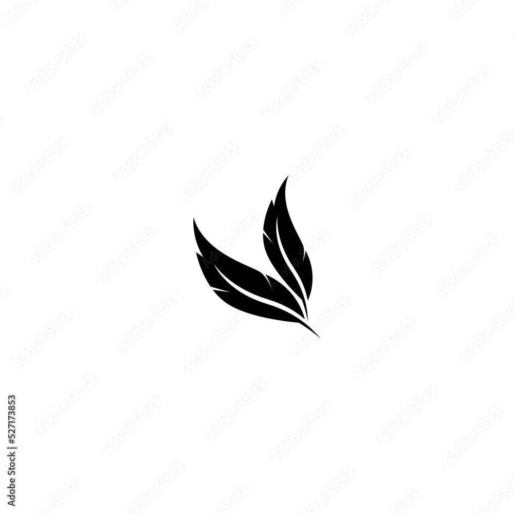 Feather icon logo design Feather icon logo design