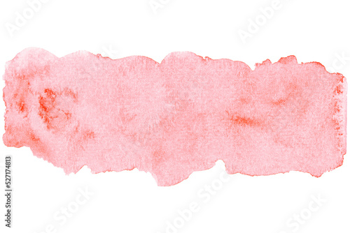 Abstract watercolor background hand-drawn on paper. Volumetric smoke elements. For design, web, card, text, decoration, surfaces. Red stripe element.