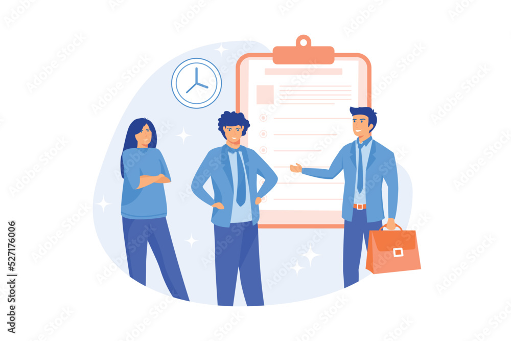 Company staff, coworkers team. Business partners, office workers, corporate employees. Multicultural group of people isolated flat design element. flat vector modern illustration