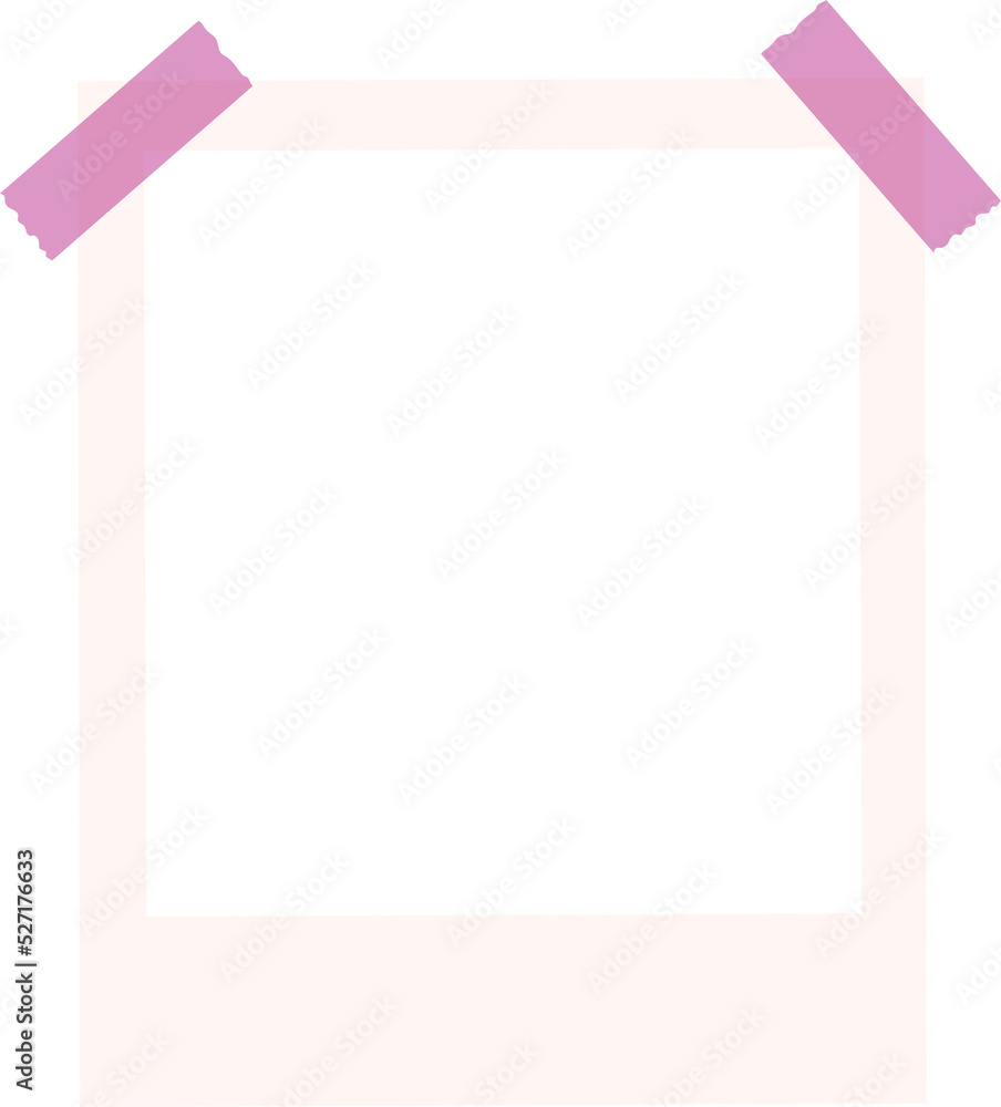 empty blank space photo frame template with pink purple tape sticker empty blank space photo frame template with pink purple tape sticker